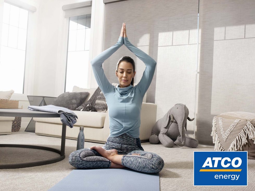 Calgary People Photography. Young Woman in a Yoga Pose.